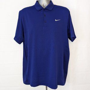 Nike Golf Polo Two Tone Blue Large Men's